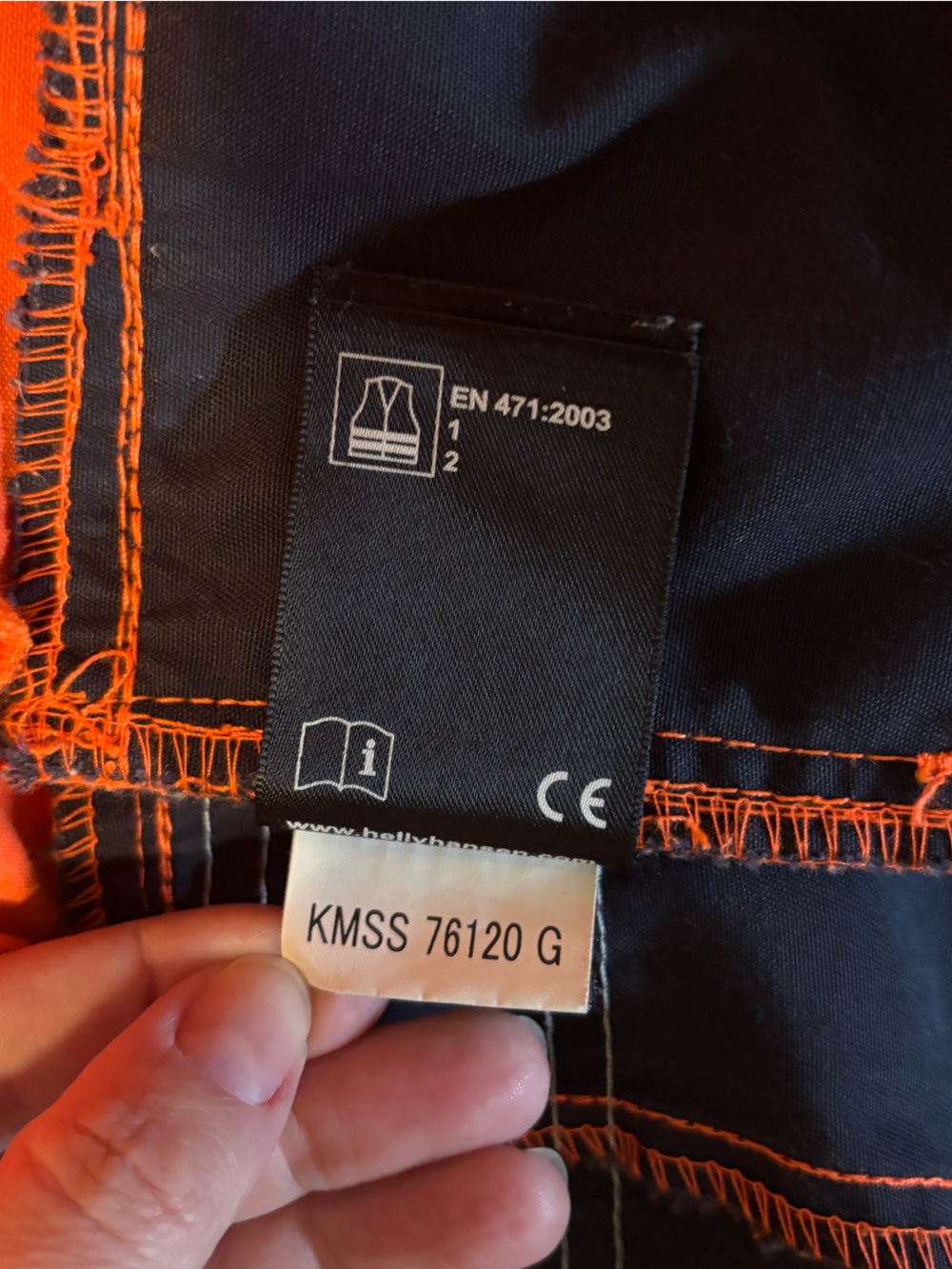Helly Hansen Orange and Black High-Visibility Rain Jacket - Picture 8 of 12